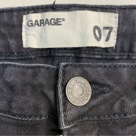 Garage Denim~Women’s/Juniors Super Skinny Distressed Black Jeans with Holes~Sz 7 - Picture 10 of 13